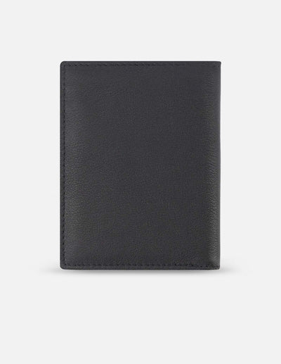Cartera color negro en piel para Hombre con grabado de PD