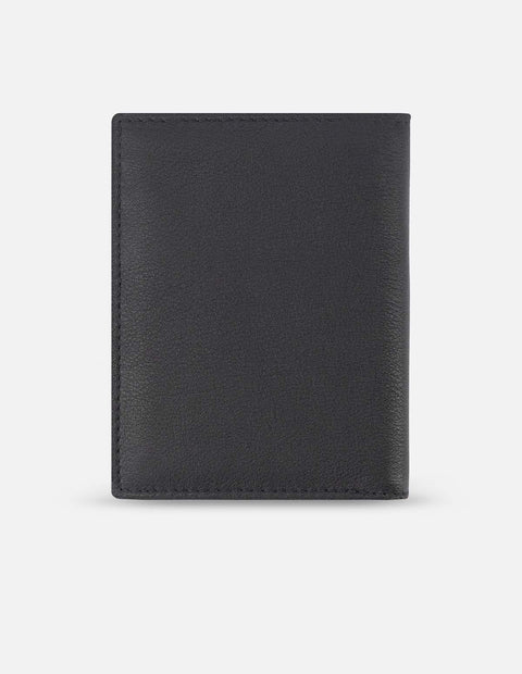 Cartera color negro en piel para Hombre con grabado de PD