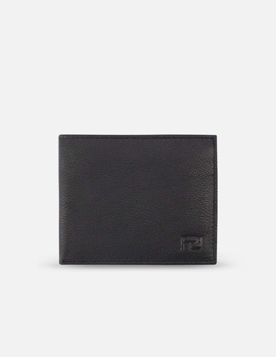 Cartera para Hombre en piel color negro con grabado de PD