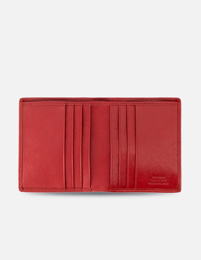 Cartera color rojo para Hombre con grabado PD