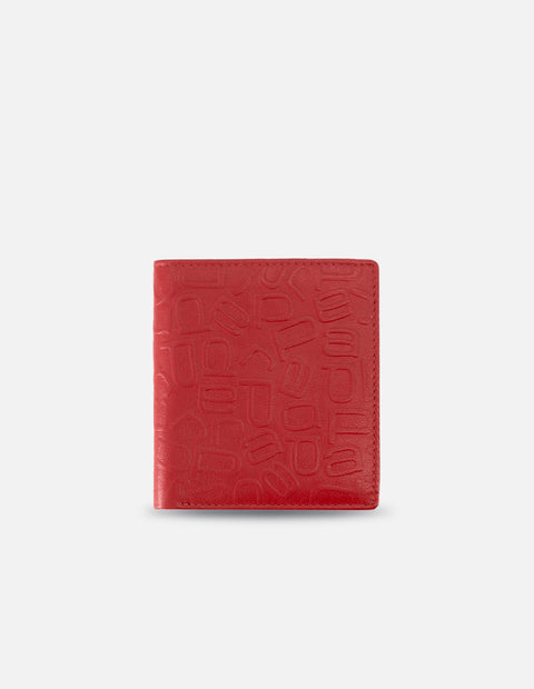 Cartera color rojo para Hombre con grabado PD