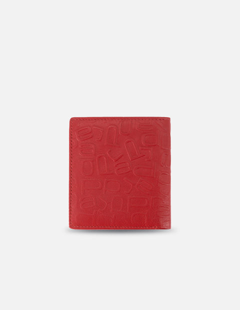 Cartera color rojo para Hombre con grabado PD