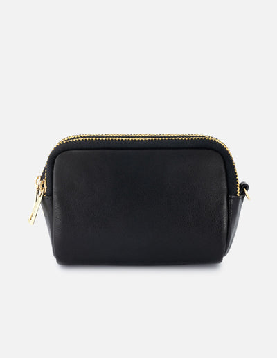 Monedero de piel para mujer color rosa con doble compartimiento