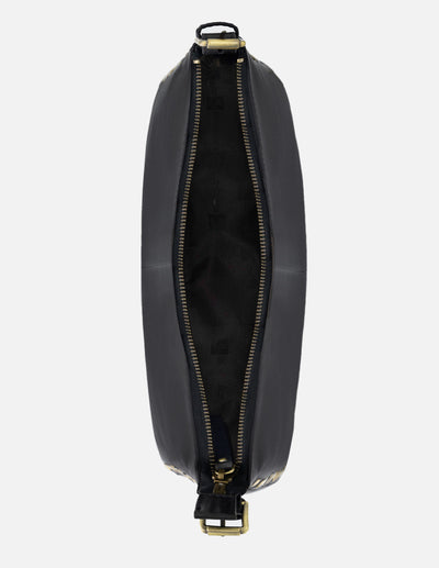 Bolso de piel de ante para Mujer colo negro herrajes en costado