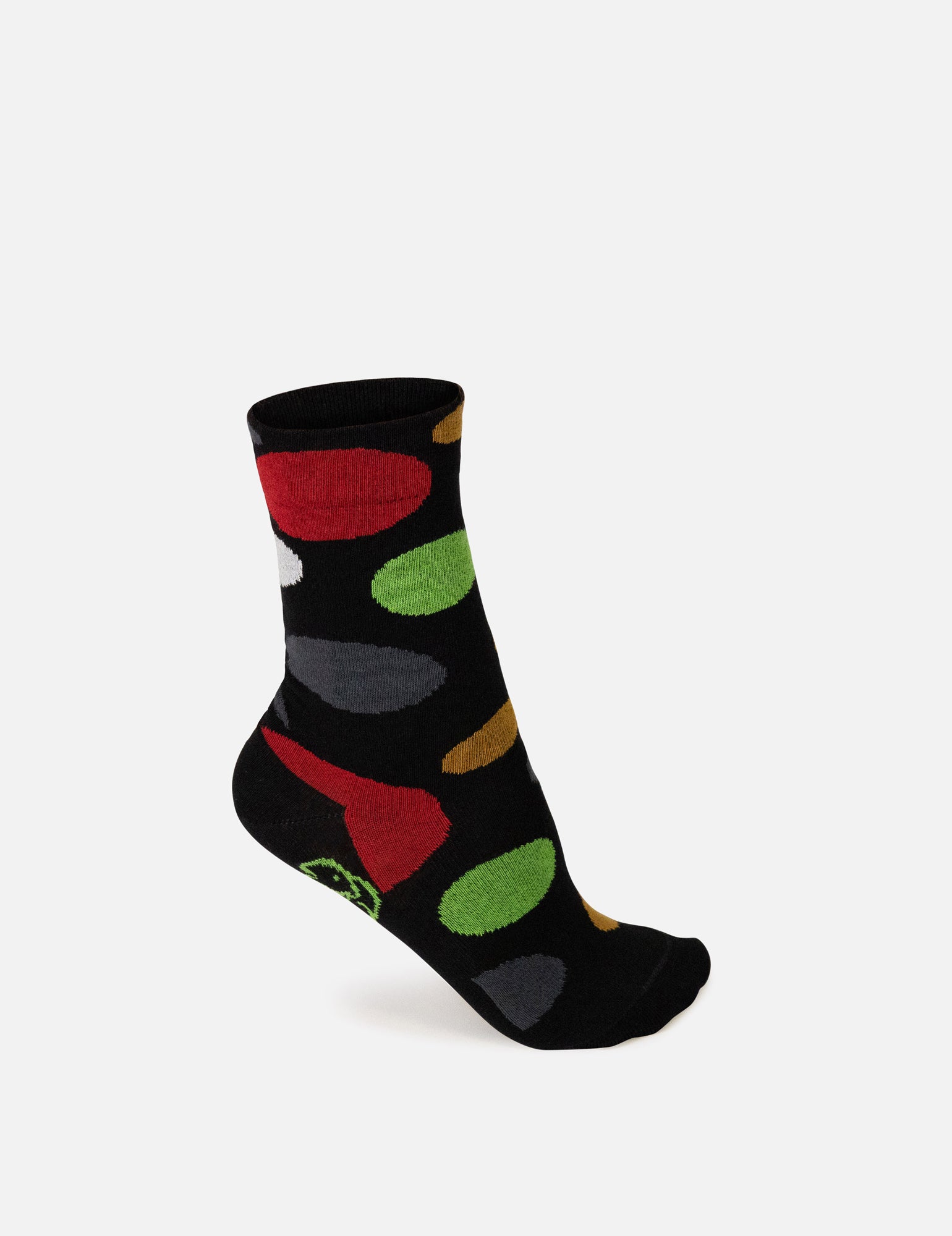 Calcetín Negro con Círculos Multicolor para Hombre