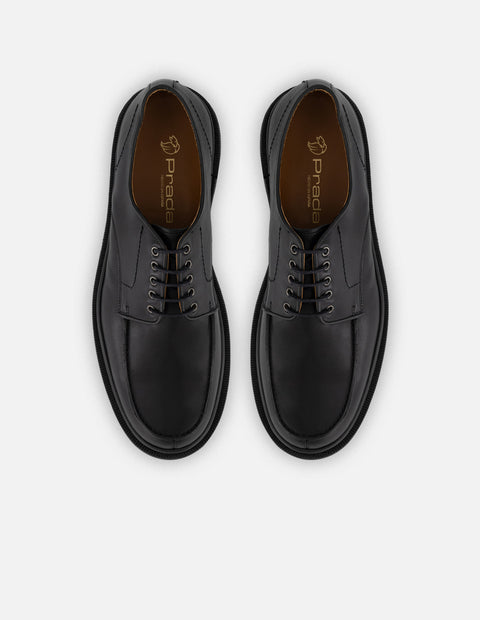 Zapato Blucher negro piel para hombre con suela comfort