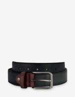 Cinturón en piel multicolor para hombre