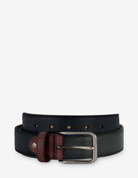 Cinturón en piel multicolor para hombre