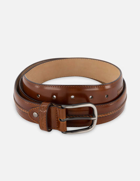 Cinturón en piel florantik color cuero para hombre