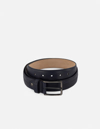 Cinturón en piel napa color azul marino  para hombre