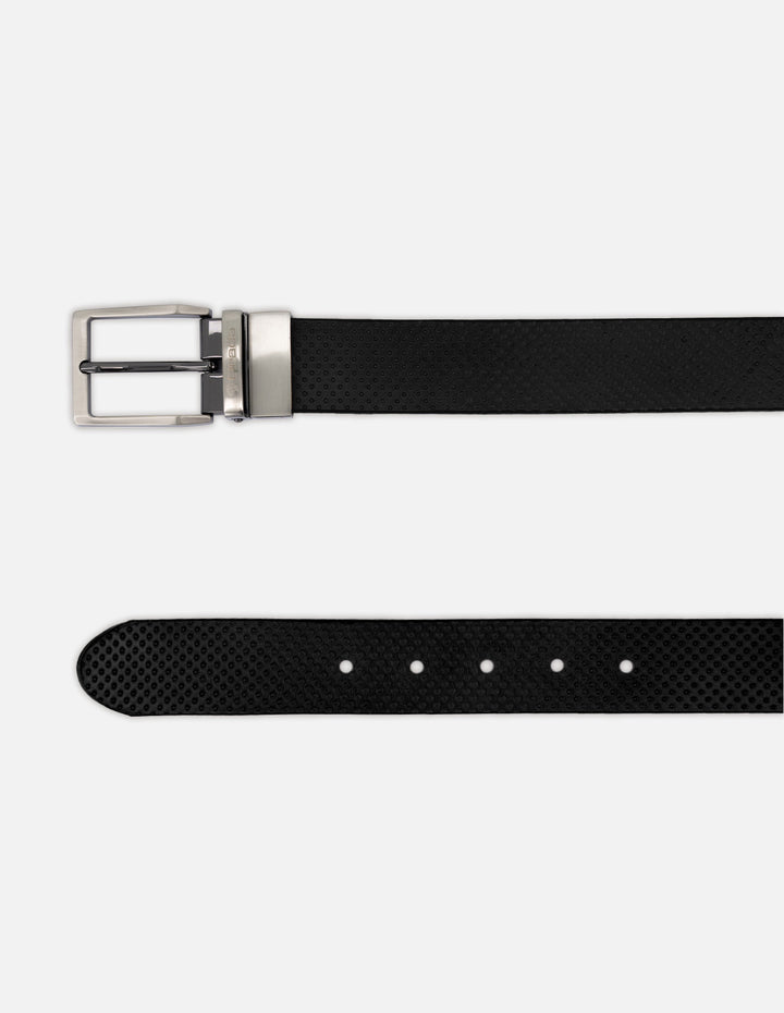 Cinturón en piel napa color negro para hombre