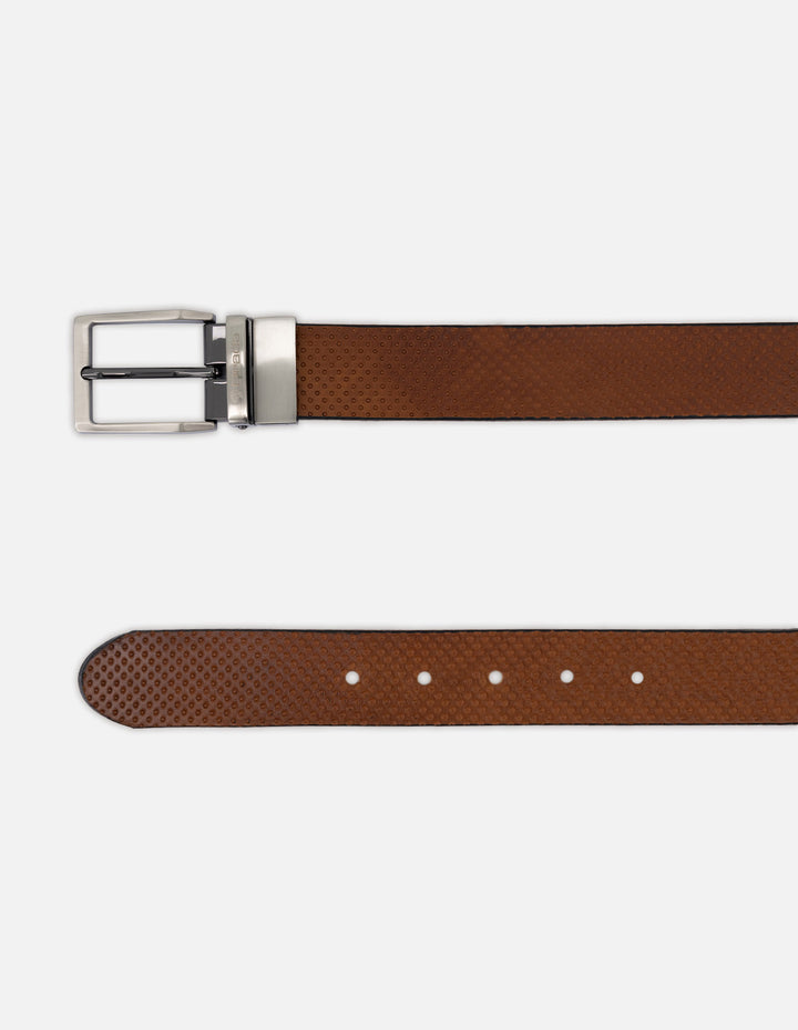 Cinturón en piel napa color negro para hombre