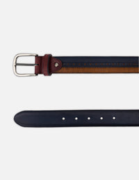 Cinturón en piel napa multicolor para hombre