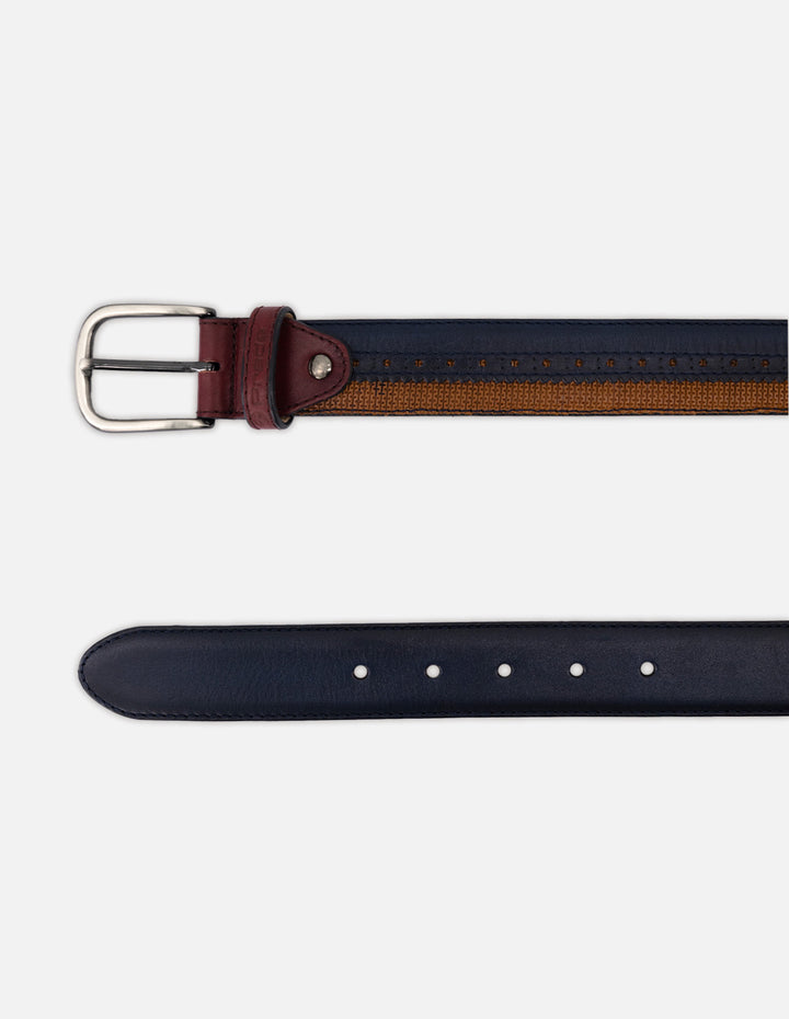 Cinturón en piel napa multicolor para hombre