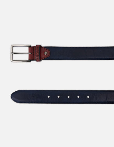 Cinturón en piel multicolor con grabado tipo coco para hombre