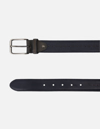 Cinturón en piel napa color gris para hombre