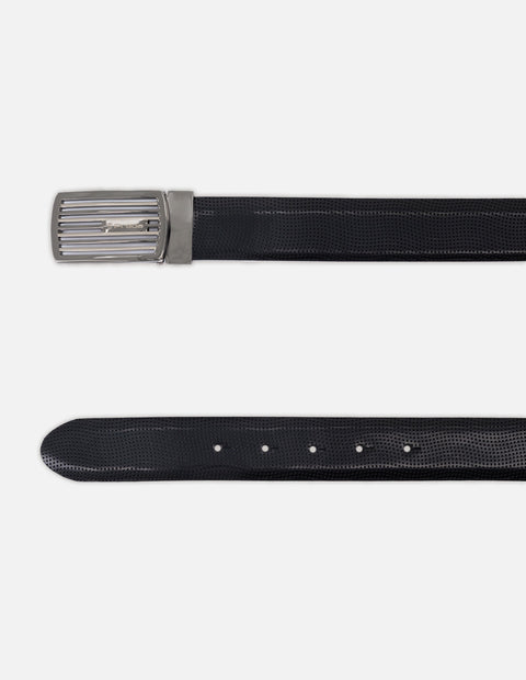 Cinturón en piel florantik color negro para hombre