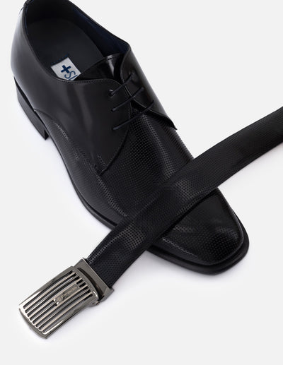 Cinturón en piel florantik color negro para hombre