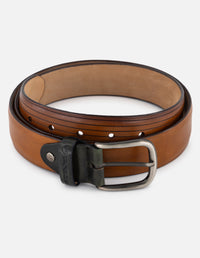 Cinturón color cuero en piel para hombre