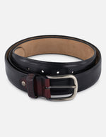 Cinturón color negro en piel para hombre