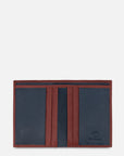 Cartera Vertical para hombre con grabado exterior e interior en contraste color Rojo