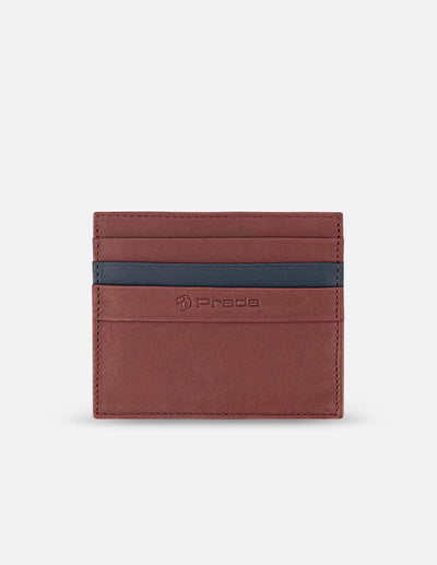 Tarjetero color Rojo para Hombre en piel napa