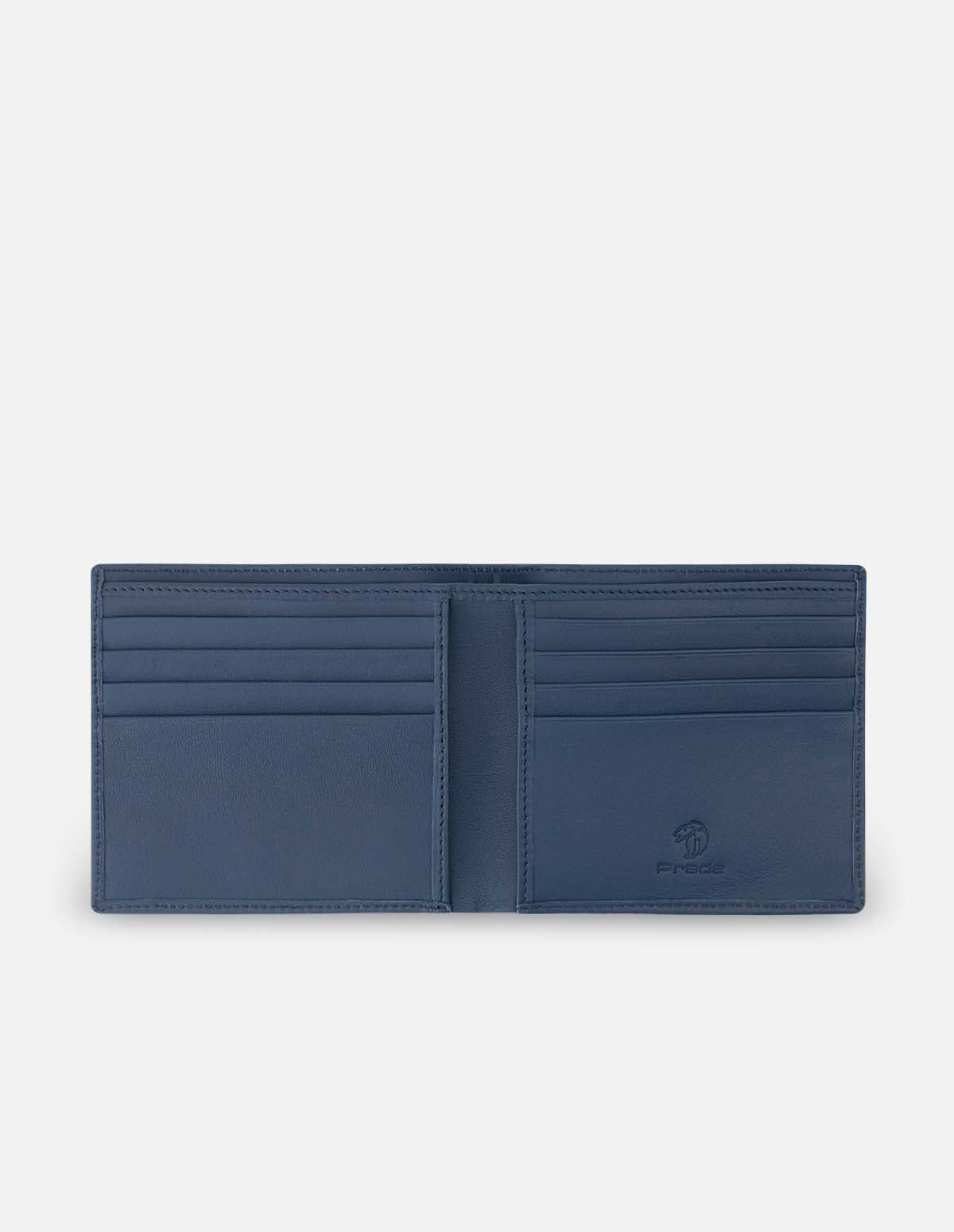 Cartera de piel en color azul para Hombre