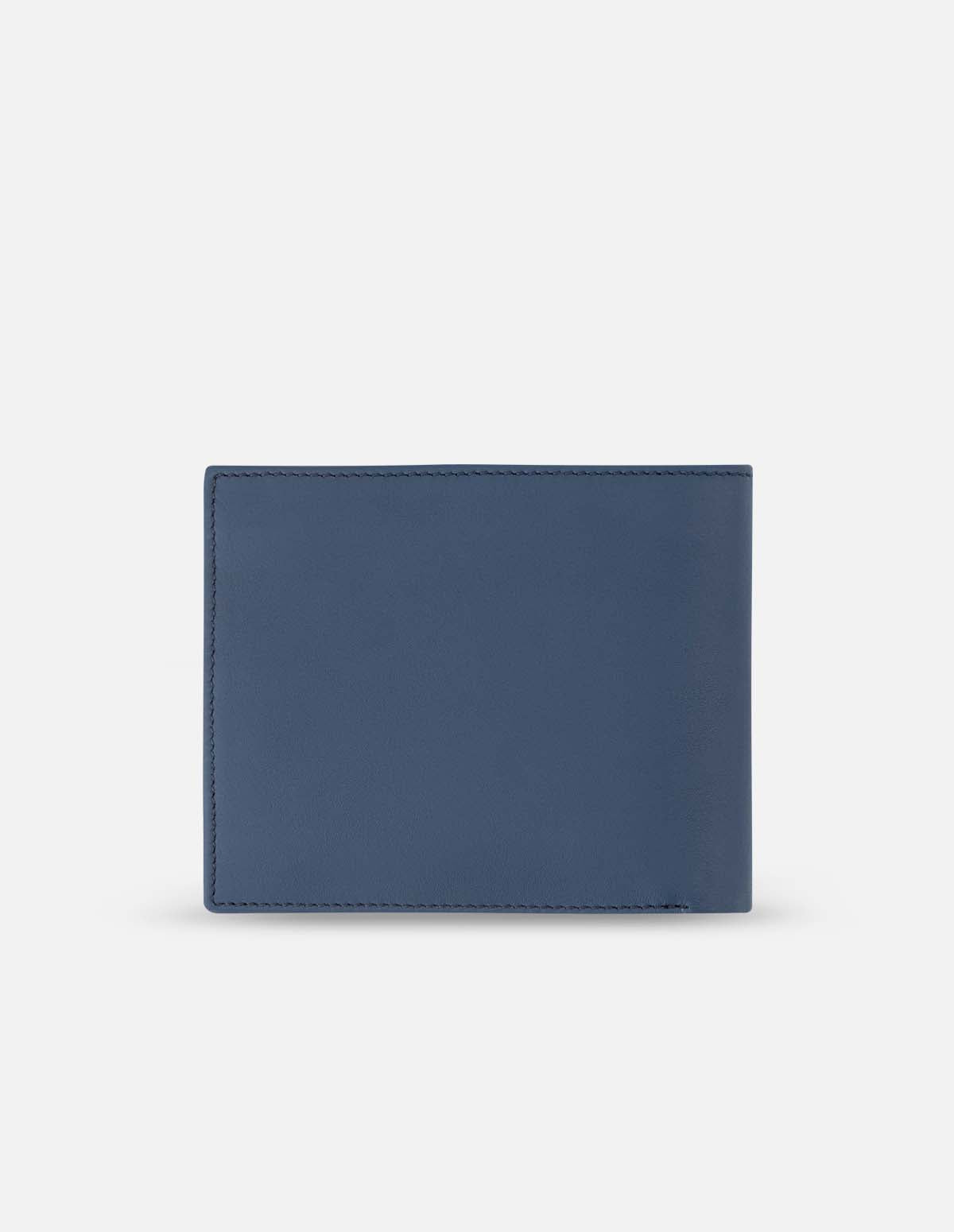 Cartera de piel en color azul para Hombre