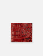 Cartera en piel con grabado tipo coco color roja para hombre