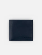 Cartera en piel napa color azul con interior tipo tejus para hombre