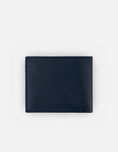 Cartera en piel napa color azul con interior tipo tejus para hombre