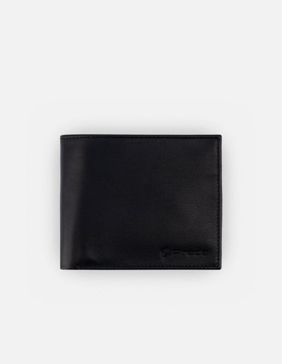 Cartera  en piel napa color negro con interior tipo tejus para hombre