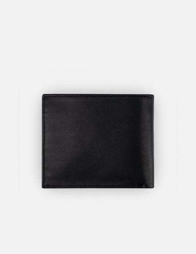 Cartera  en piel napa color negro con interior tipo tejus para hombre