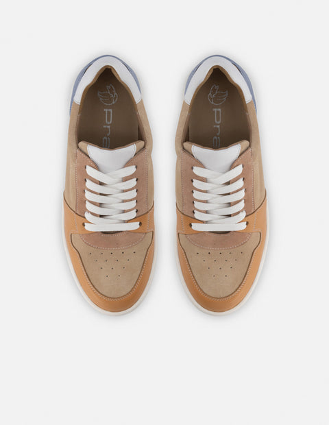 Tenis de piel multicolor para mujer