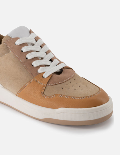 Tenis de piel multicolor para mujer