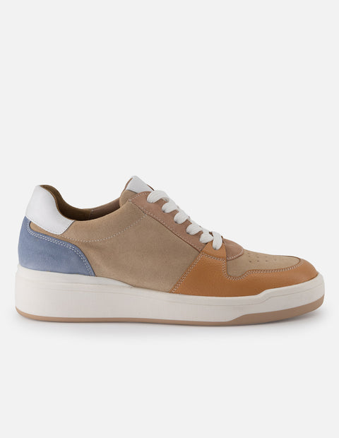Tenis de piel multicolor para mujer