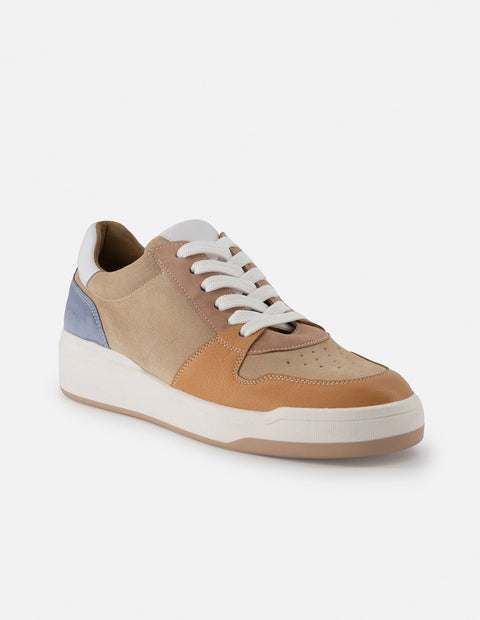 Tenis de piel multicolor para mujer