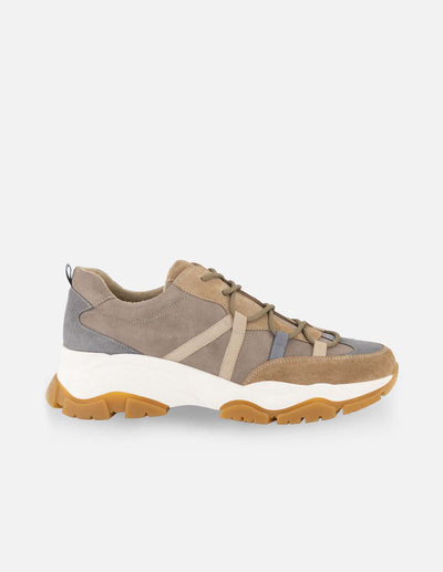 Tenis deportivo de piel ante para mujer