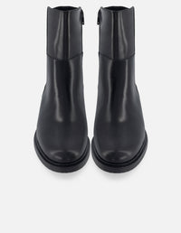 Botín de piel napa color negro para mujer