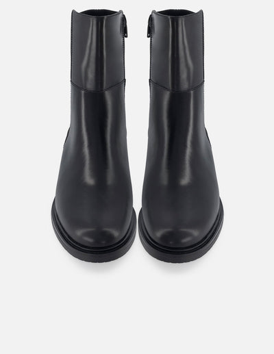 Botín de piel napa color negro para mujer