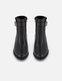 Botines negros piel para mujer con plantilla extraíble