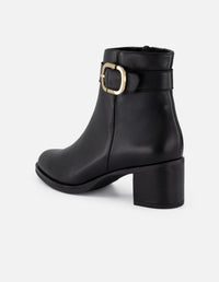 Botines negros piel para mujer con plantilla extraíble