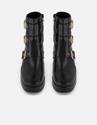 Botines negros piel para mujer con plantilla extraíble