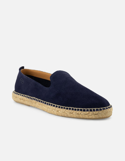 Alpargata en ante color azul para hombre