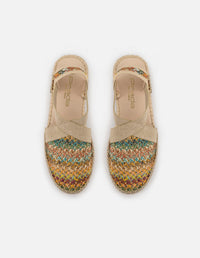 Alpargata de textil para mujer multicolor con pulsera ajustable