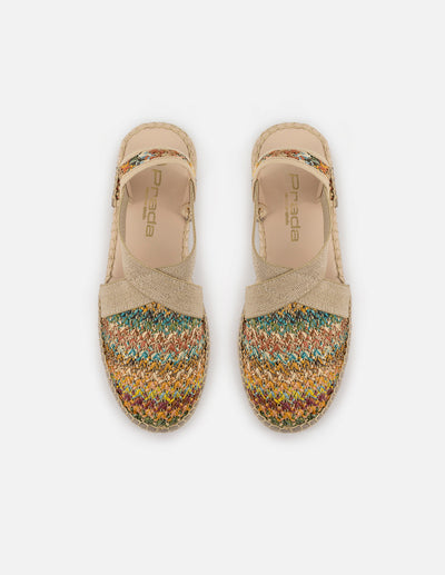 Alpargata de textil para mujer multicolor con pulsera ajustable
