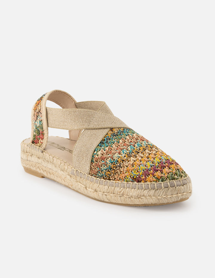 Alpargata de textil para mujer multicolor con pulsera ajustable