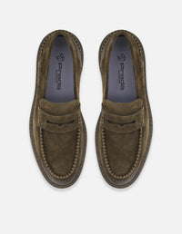 Mocasines café ante para hombre con detalle