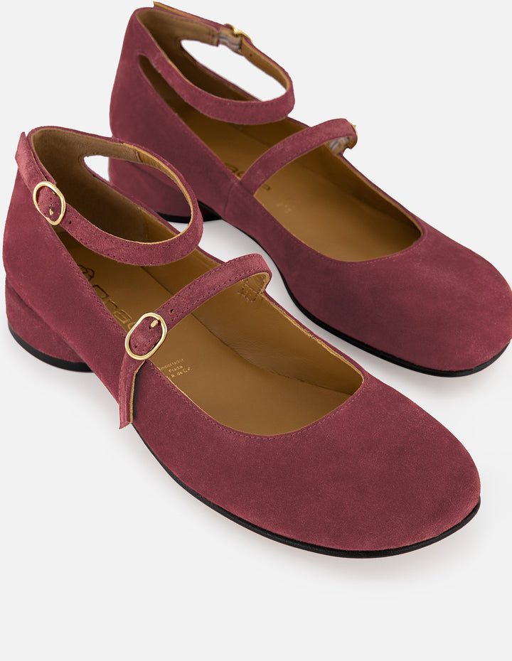 Mercedes color vino ante de mujer pulsera al tobillo