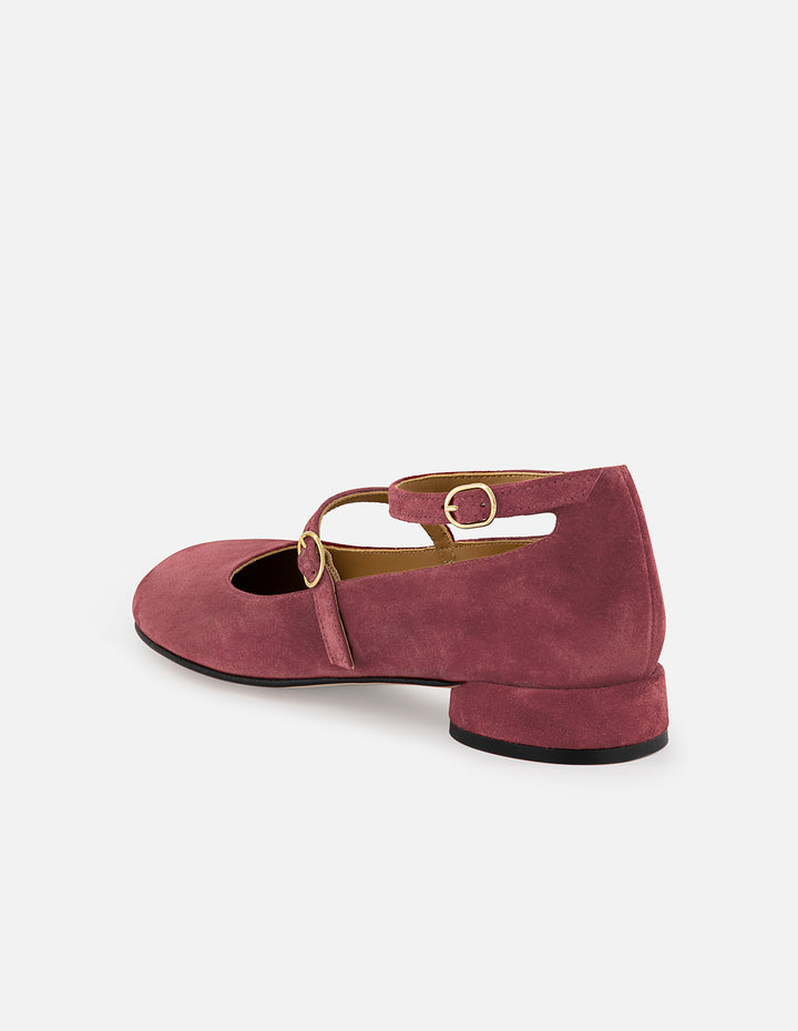 Mercedes color vino ante de mujer pulsera al tobillo